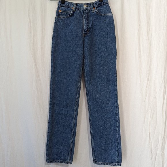 RE/DONE Indigo 70s Straight Jeans Size 25 - Picture 2 of 16